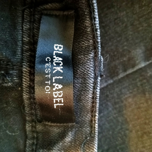 Black Label C'est Toi Jeans 7 Bell Bottom Flare Vintage Style Button Fly Stretch - Picture 9 of 11